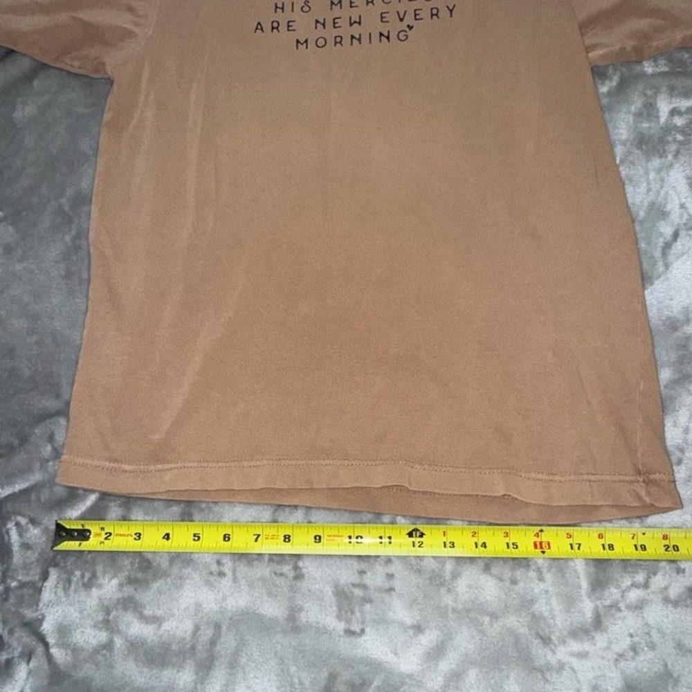 Brown Graphic Tee - "His Mercies Are New Every Morning" - Picture 3 of 4